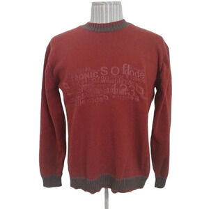 Sargent Pepper  Knit Sweater, Crewneck, Brown, L